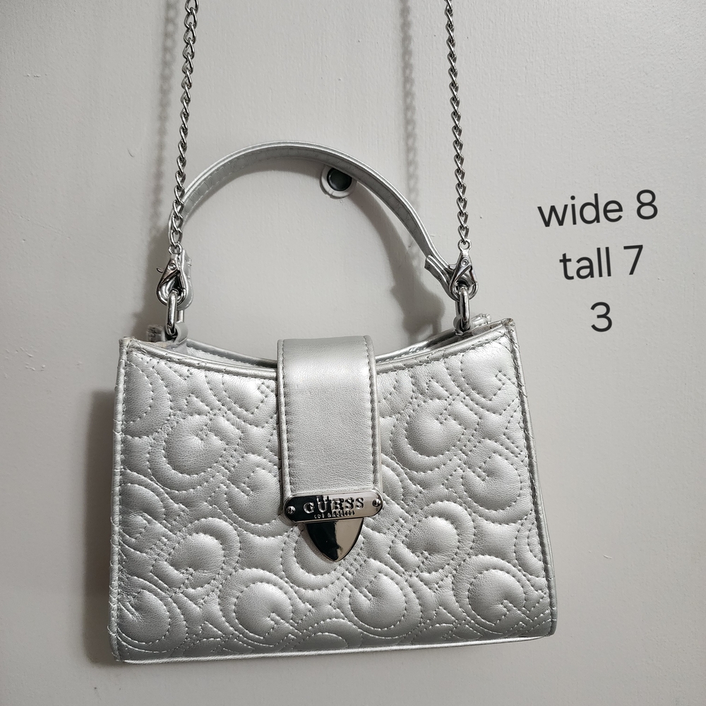GUESS Silver Quilted Women's Bag